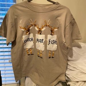 “Catch More Fish” Deer Hunter Novelty T-shirt